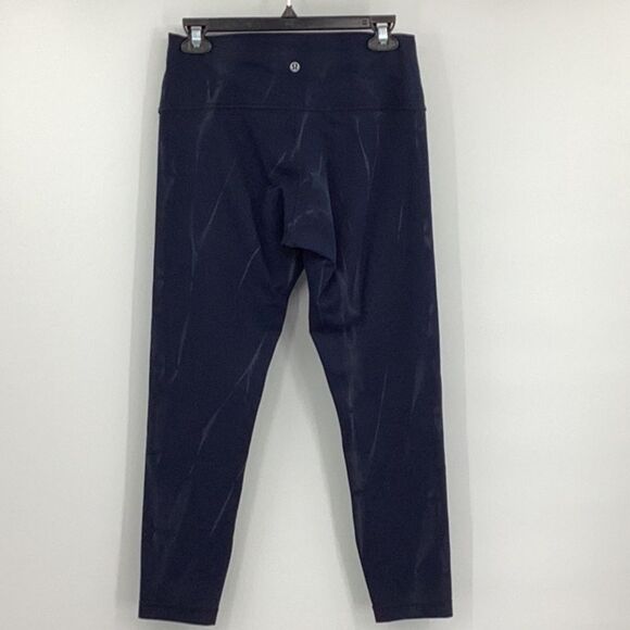 Lululemon Wunder Train High Rise Tight 25” in Sun Bleached Wash True Navy Sz 10 - Picture 6 of 8